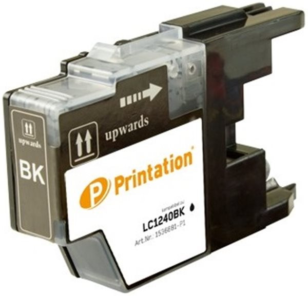 Printation Tinte ersetzt Brother LC-1240BK / LC-1280XLBK, ca. 600 S., schwarz