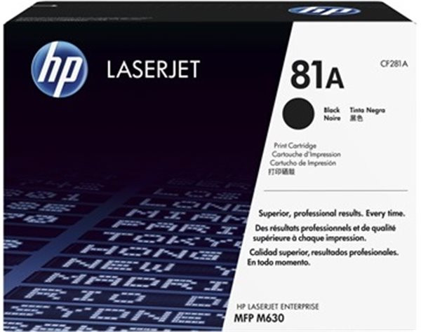 Original Toner HP 81A / CF281A, ca. 10.500 S., schwarz 