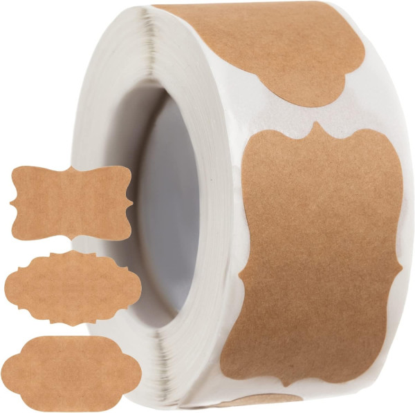 Selbstklebende Etiketten, braun, 300 Stück 