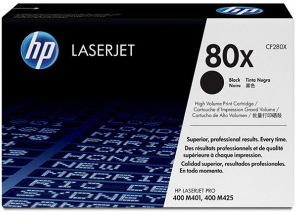 Original Toner HP 80X / CF280X, ca. 6.900 S., schwarz 