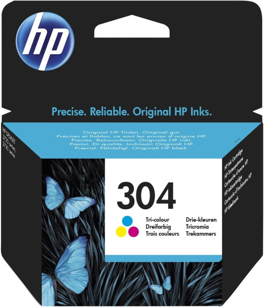 Original Tinte HP 304 / N9K05AE, ca. 100 S., farbig 