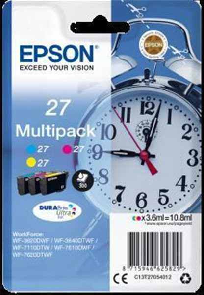 Original Tinte Epson T2705 / 27, Multipack, cyan / magenta / gelb