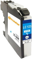 Printation Tinte ersetzt Brother LC-123C, ca. 600 S., cyan