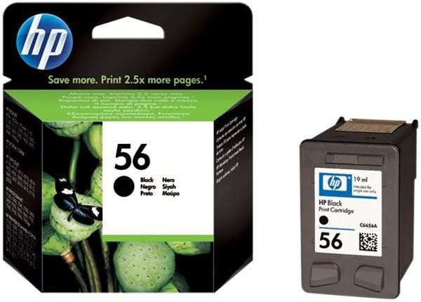 Original Tinte HP 56A / C6656AE, ca. 450 S., schwarz