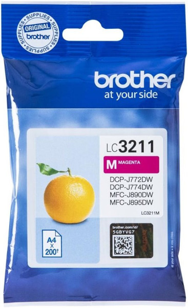 Original Tinte Brother LC-3211M, ca. 200 S., magenta 