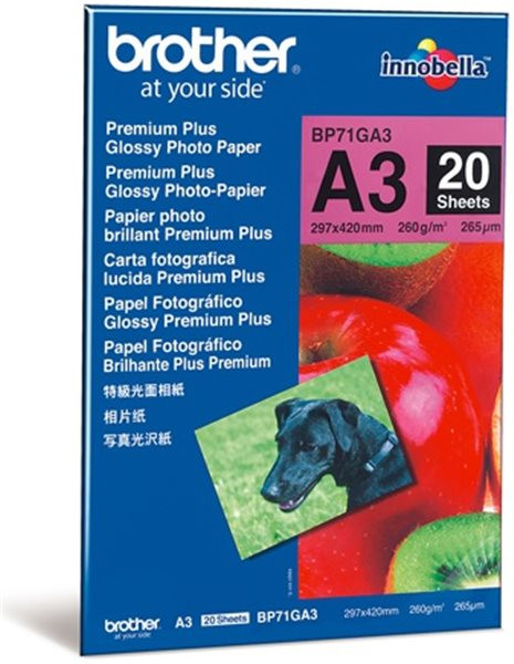 Brother BP 71GA3 A3 Fotopapier 260g weiß
