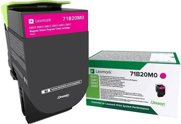 Original Toner Lexmark 71B20M0 (z.B. CS317), ca. 2.300 S., magenta 