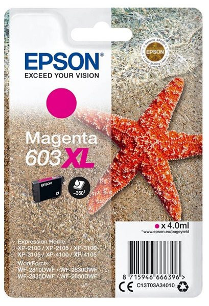 Original Tinte Epson T03A340 / 603XL, ca. 350 S., magenta 