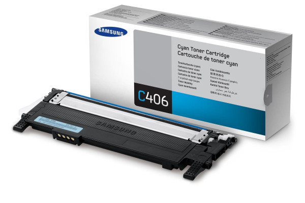 Original Toner HP-Samsung CLT-C406S / ST984A, ca. 1.000 S., cyan 