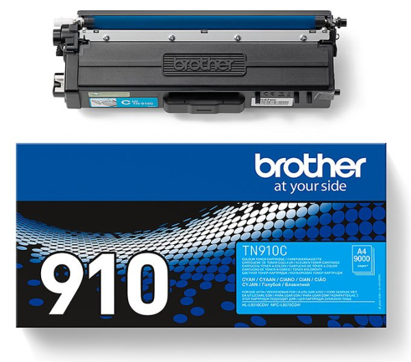 Original Toner Brother TN-910C, ca. 9.000 S., cyan 