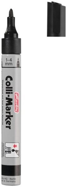 Permanentmarker Colli-Marker 1-4 mm Kegelspitze schwarz wasserfest Herlitz 