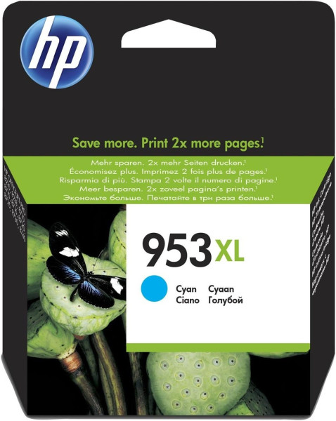 Original Tinte HP 953XL / F6U16AE, ca. 1.600 S., cyan