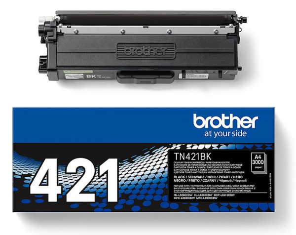 Original Toner Brother TN-421BK, ca. 3.000 S., schwarz 