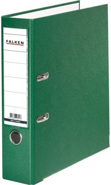 Ordner A4/8cm Plastiküberzug außen grün Falken PP-Color mit Kantenschutz