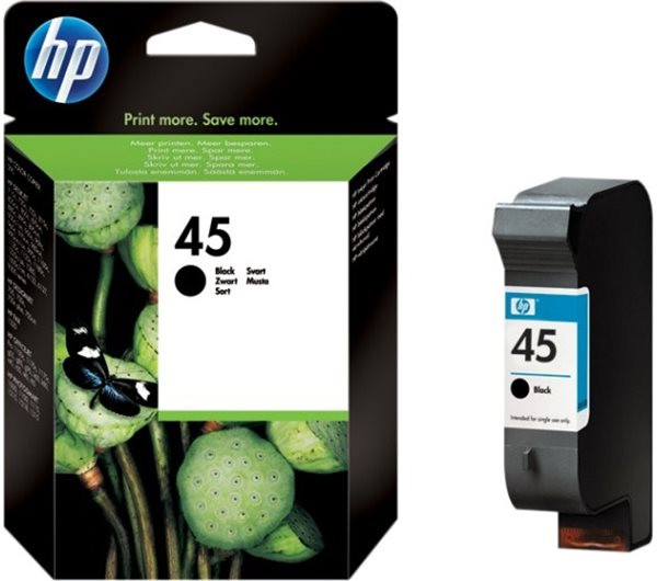Original Tinte HP 45A / 51645AE, ca. 833 S., schwarz
