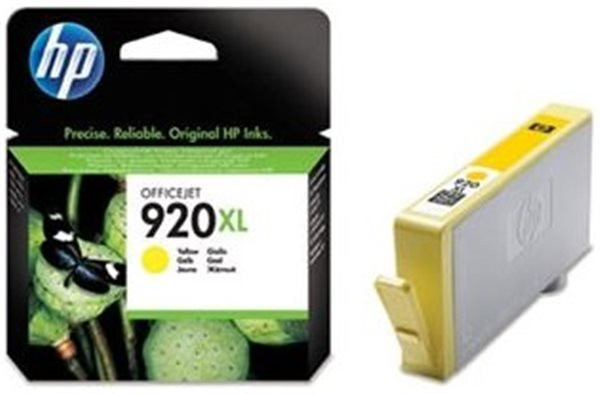 Original Tinte HP 920XL / CD974AE, ca. 700 S., gelb 