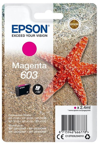 Original Tinte Epson T03U340 / 603, ca. 120 S., magenta 