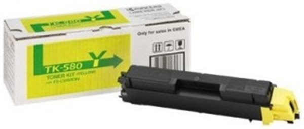 Original Toner Kyocera TK-580Y, ca. 2.800 S., gelb 