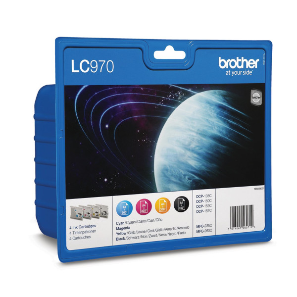 Original Tinte Brother LC-970, Multipack, schwarz / cyan / magenta / gelb 