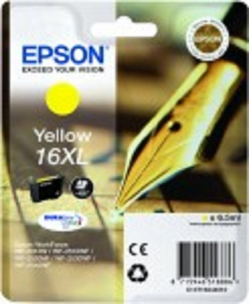 Original Tinte Epson T1634 / 16XL, ca. 450 S., gelb 