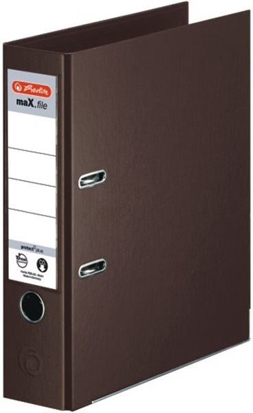 Ordner A4/8cm Plastiküberzug innen und außen braun Herlitz