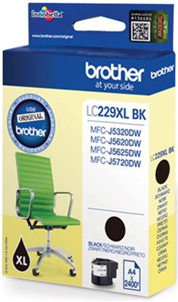 Original Tinte Brother LC-229XLBK, ca. 2.400 S., schwarz