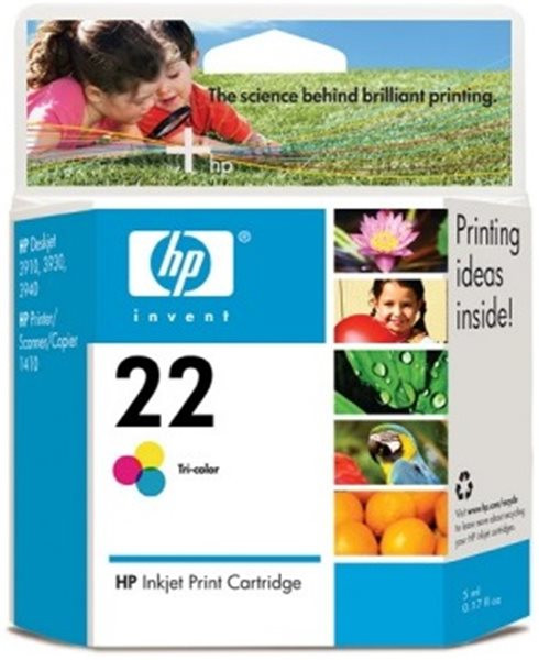 Original Tinte HP 22 / C9352AE, ca. 138 S., farbig