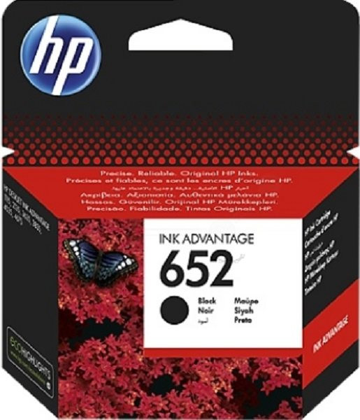 Original Tinte HP 652 / F6V25AE , ca. 360 S., schwarz 