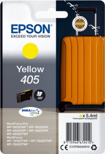 Original Tinte Epson T05G4 / 405, ca. 300 S., gelb