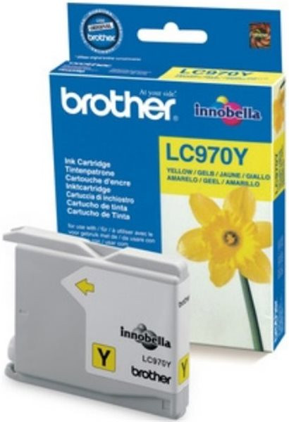 Original Tinte Brother LC-970Y, ca. 300 S., gelb, MHD abgelaufen 