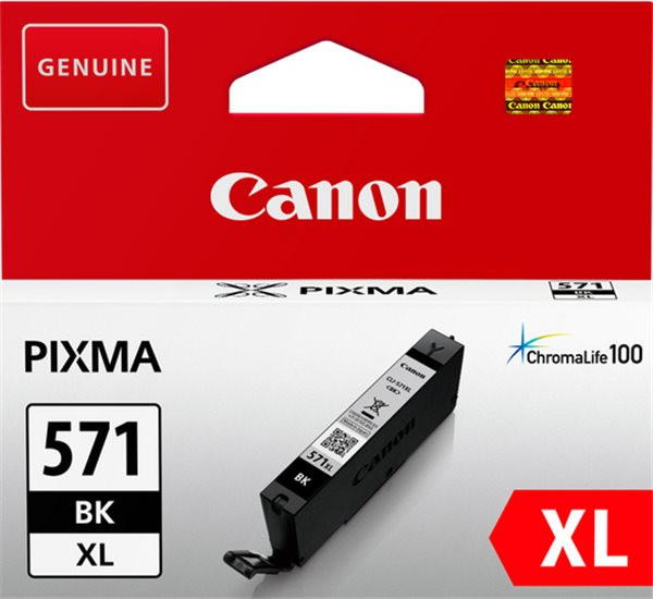 Original Tinte Canon CLI-571BKXL, ca. 895 S., schwarz 