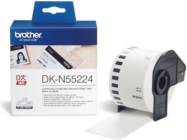 Original Endlos-Etiketten Brother DKN55224, 54mm x 30,48m, weiß 