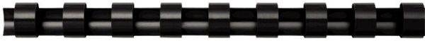 Plastik-Binderücken für 40 Blatt (8mm) schwarz Fellowes US-Teilung = 21 Ringe