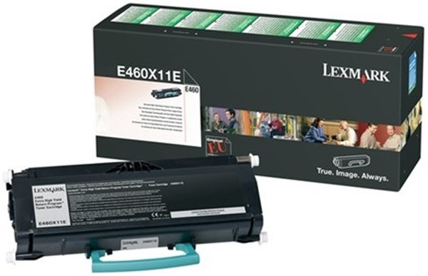 Original Toner Lexmark E460X11E, schwarz 