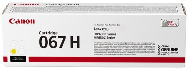 Original Toner Canon 067H / 5103C002AA, ca. 2.350 S., gelb