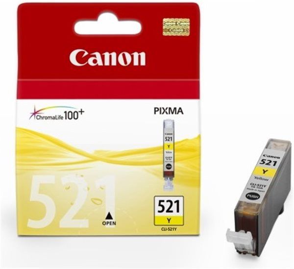 Original Tinte Canon CLI-521Y, ca. 446 S., gelb
