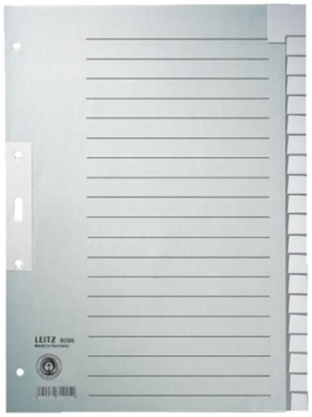 Register blanko A4 20-teilig Tauenpapier Leitz 100g grau 223x300mm Tab verstärkt