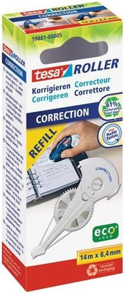 Korrekturroller Nachfüllkassette tesa Eco Logo, 14m x 8,4 mm