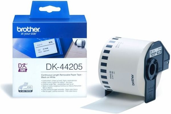 Original Endlos-Etiketten Brother DK44205, 62mm x 30,48m, weiß