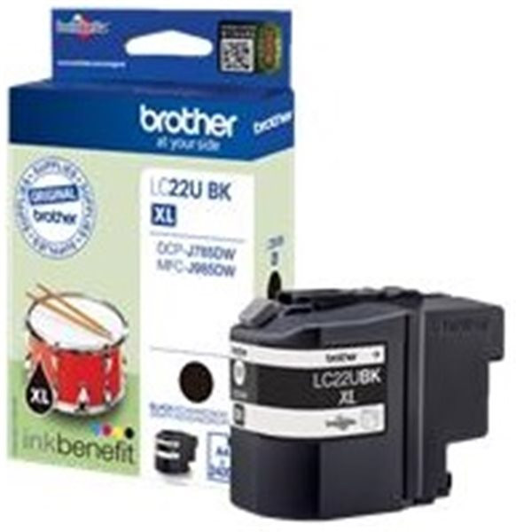 Original Tinte Brother LC-22UBK, ca. 2.400 S., schwarz