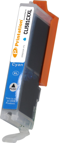 Printation Tinte ersetzt Canon  CLI-581CXXL, ca. 830 S., cyan 