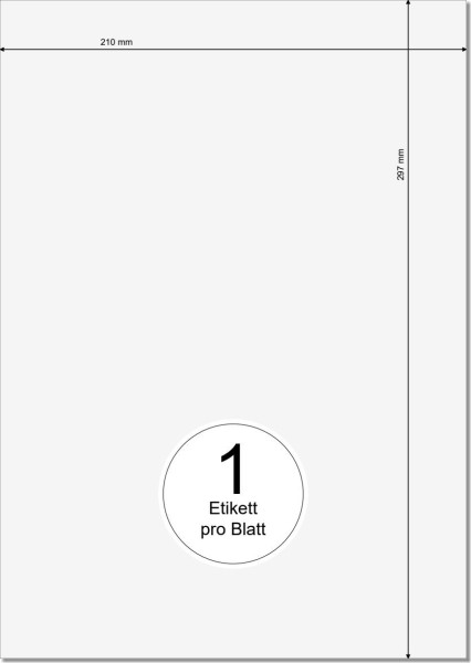PRINTATION Folien-Etiketten weiß (B210xH297mm=A4) 10xA4 à 1 Eti.