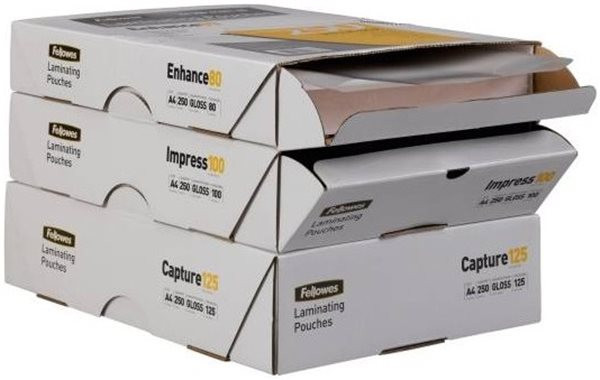 Laminierfolie A4 2x125my 303x216mm glänzend Fellowes GROSSPACKUNG