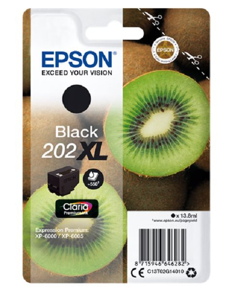 Original Tinte Epson 202XL, ca. 550 S., schwarz 