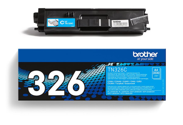 Original Toner Brother TN-326C, ca. 3.500 S., cyan
