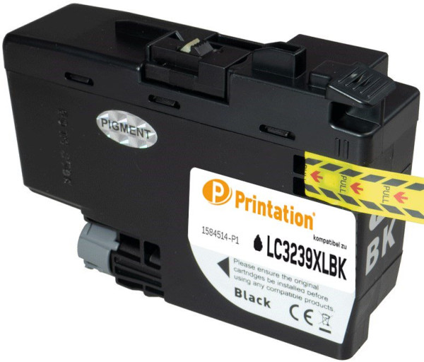 Printation Tinte ersetzt Brother LC-3239XLBK, ca. 6.000 S., schwarz