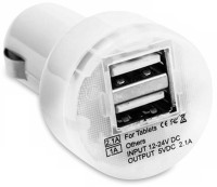 Dual USB Ladegerät für Kfz-Zigarettenanzünder, weiß, 2 Anschlüsse  Dual USB Ladegerät für Kfz-Zigarettenanzünder, weiß, 2 Anschlüsse