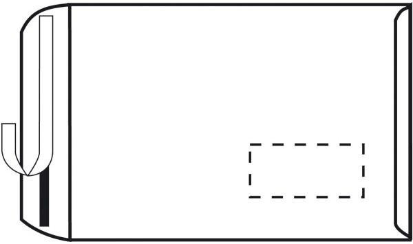 Kuvert 25x C5=162x229mm, mit Fenster, weiß, Haftklebung 