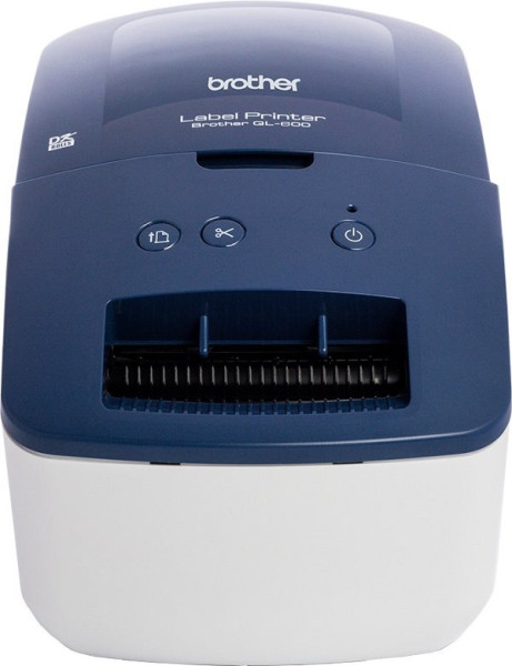 Brother QL-600B Etikettendrucker, Vorführgerät (wie neu),Schneideautomatik,blau 