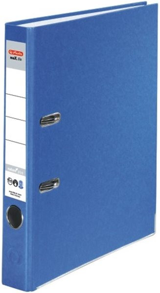 Ordner A4/5cm Pappe blau Herlitz maX.file nature plus mit Kantenschutz